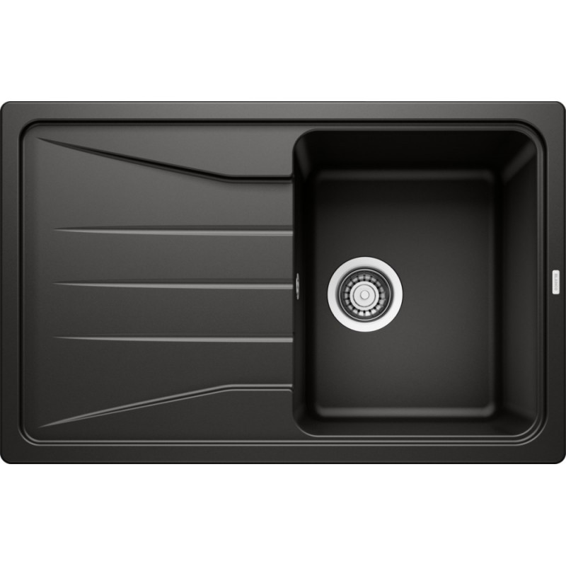 1525970 Blanco Lavello una vasca con gocciolatoio SONA 45 S 1525970 finitura nero da 78x50 cm - Sopratop - PROMOZIONE ATTIVA FINO AL 10/09
