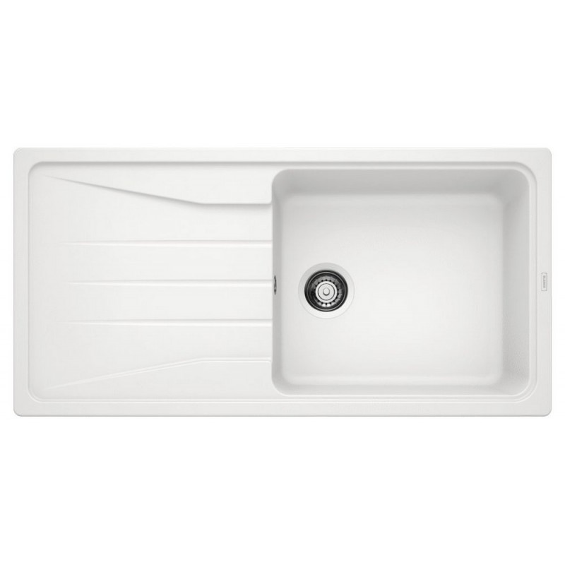 1519692 Blanco | Single-bowl sink with drainer SONA XL 6 S 1519692 white finish 100x50 cm - Overmount