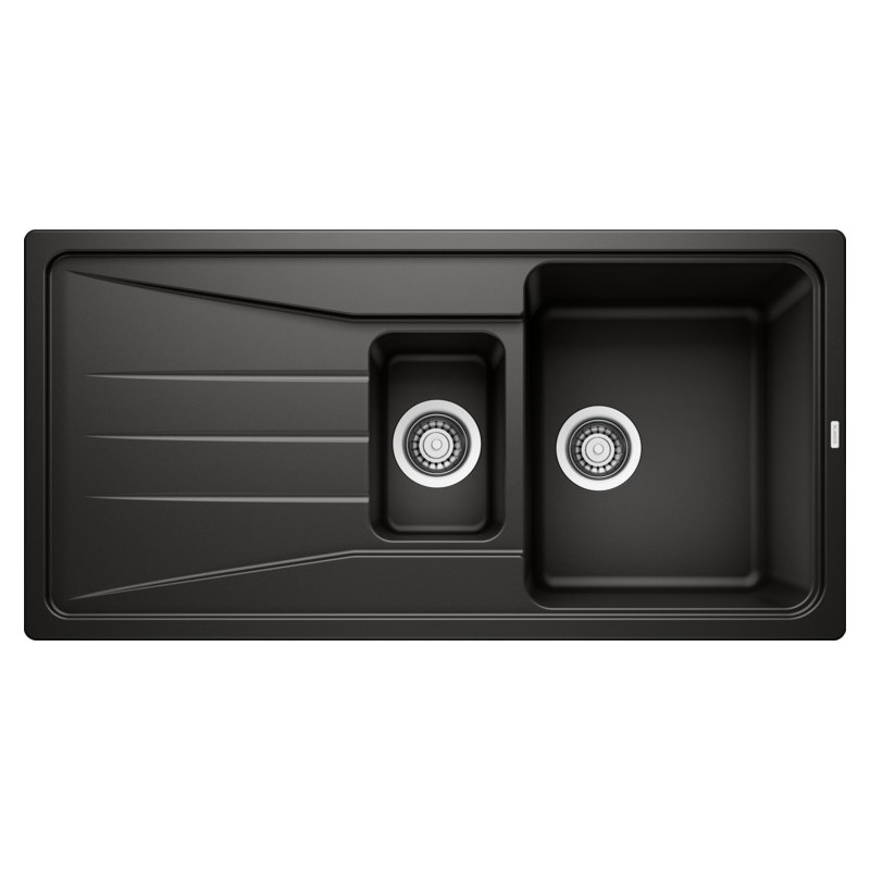 1525975 Blanco Single bowl sink with basin and drainer SONA 6 S 1525975 black finish 100x50 cm - Above counter