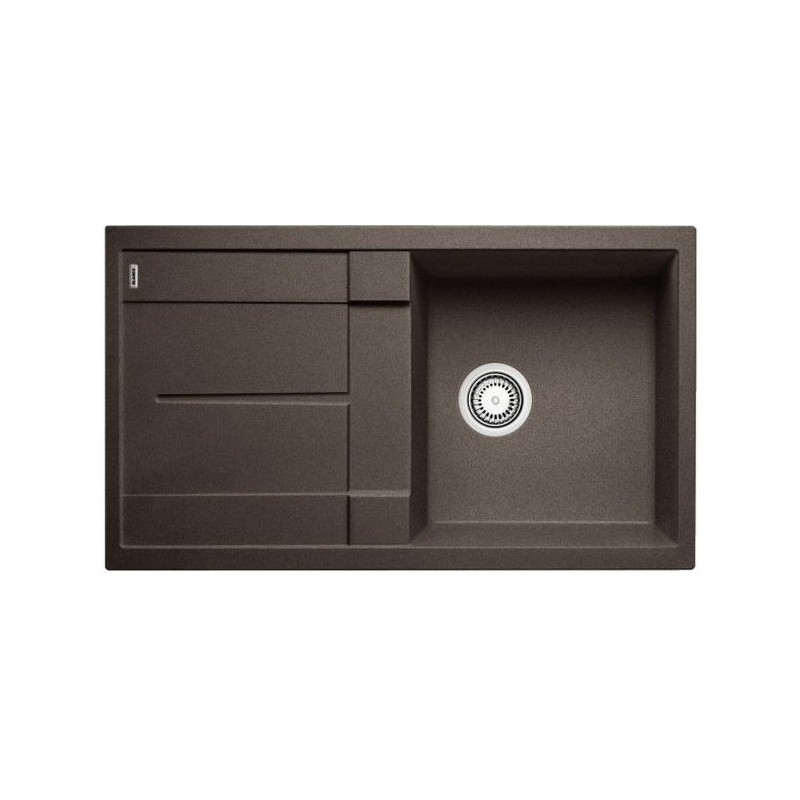 1515042 Blanco Single bowl sink with drainer METRA 5 S 1515042 coffee finish 86x50 cm - Above counter
