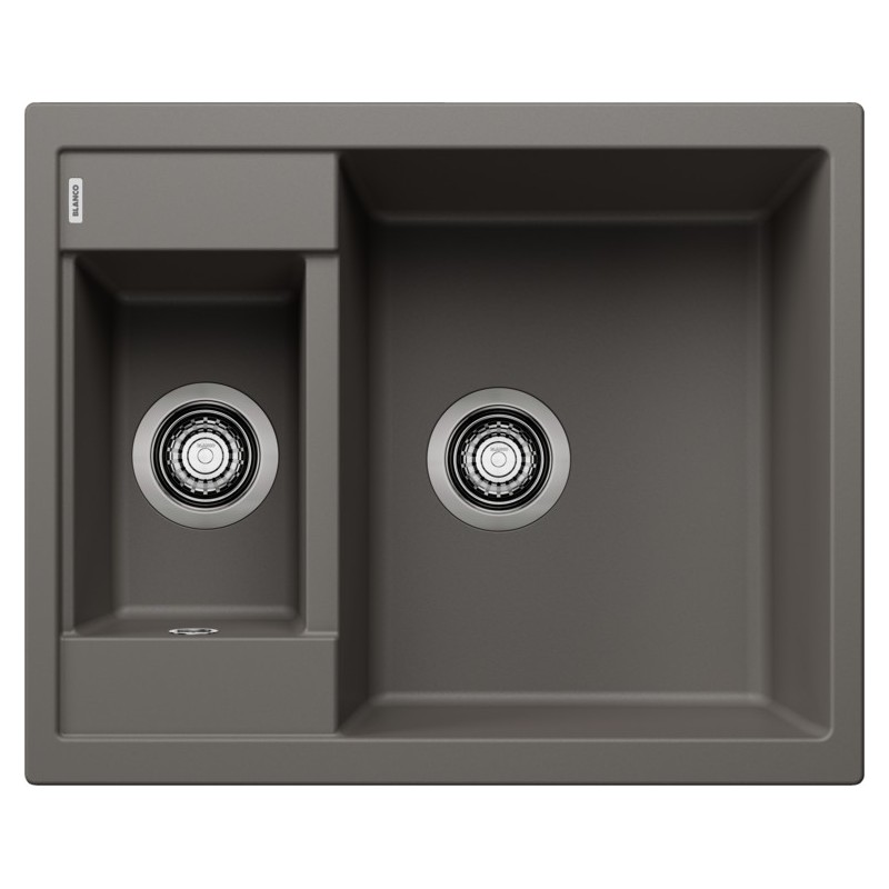 1527296 Lavabo Blanco à une cuve avec vasque METRA 6 1527296, finition gris volcan, 61,5 x 50 cm - À poser