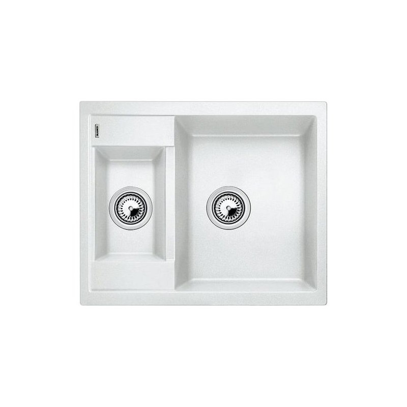 1516173 PRONTA CONSEGNA - Blanco Lavello una vasca con vaschetta METRA 6 1516173 finitura bianco da 61.5x50 cm - Sopratop - PROMOZIONE ATTIVA FINO AL 10/09