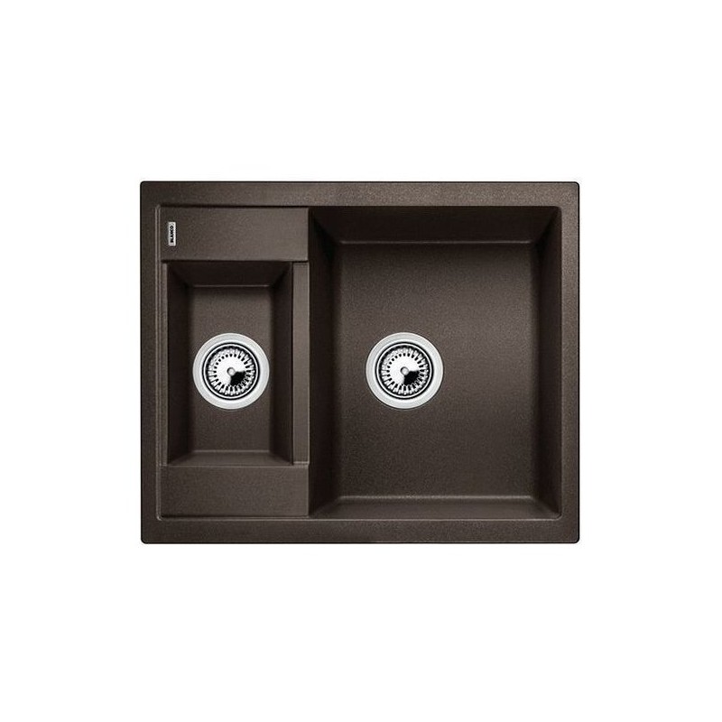 1516180 Blanco Lavello una vasca con vaschetta METRA 6 1516180 finitura caffè da 61.5x50 cm - Sopratop - PROMOZIONE ATTIVA FINO AL 10/09