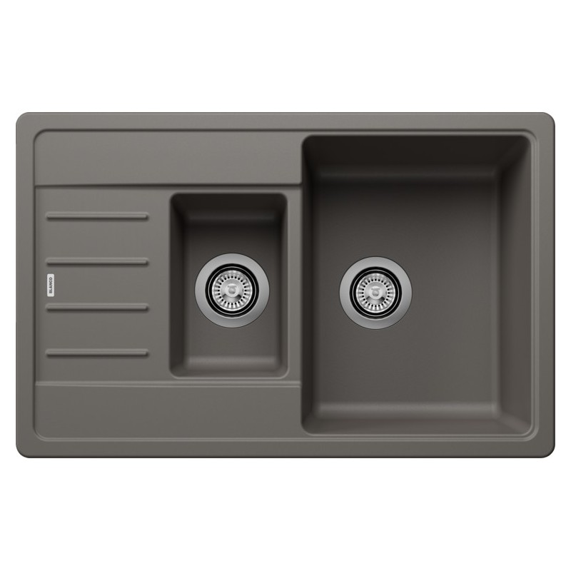 1527297 Blanco Single bowl sink with tray and drainer METRA 6 S Compact 1527297 volcano grey finish 78x50 cm - Overmount