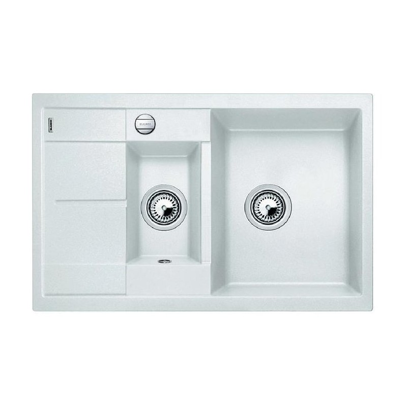 1513468 Blanco | Évier une cuve avec égouttoir et cuve METRA 6 S Compact 1513468 finition blanche, 78 x 50 cm - À poser