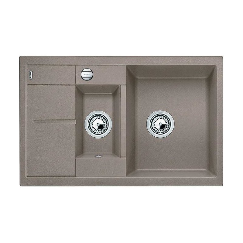 1517353 Blanco | Lavello una vasca con vaschetta e gocciolatoio METRA 6 S Compact 1517353 finitura tartufo da 78x50 cm - Sopratop - PROMOZIONE ATTIVA FINO AL 10/09