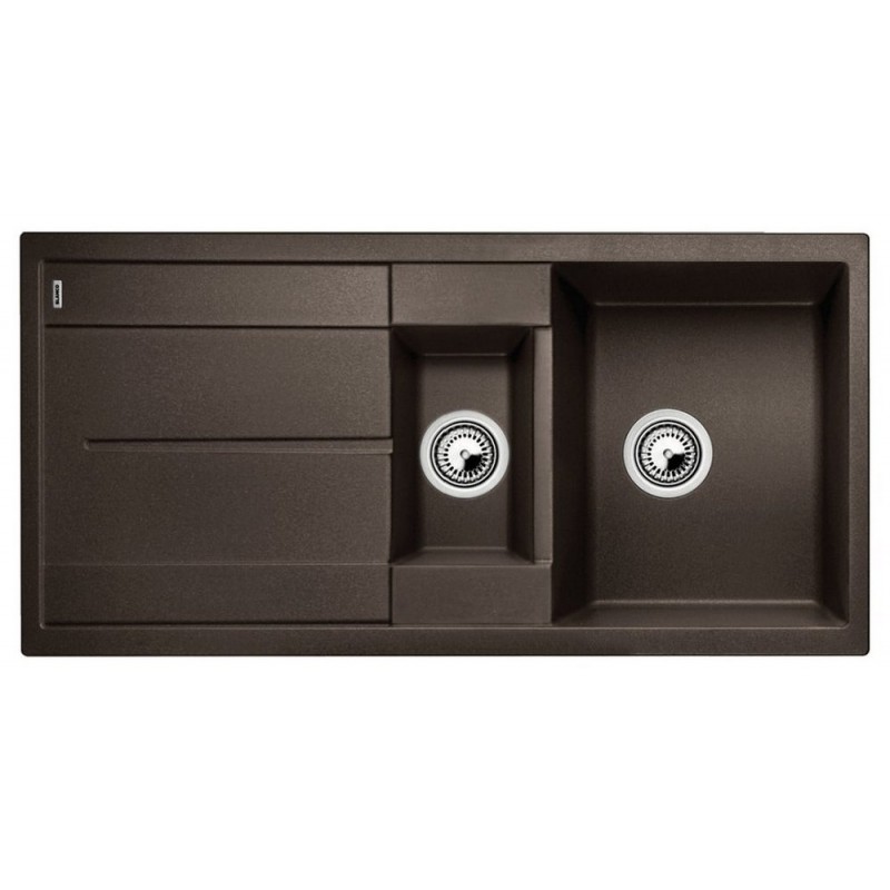 1515046 Blanco Lavello una vasca con vaschetta e gocciolatoio METRA 6 S 1515046 finitura caffè da 100x50 cm - Sopratop - PROMOZIONE ATTIVA FINO AL 10/09