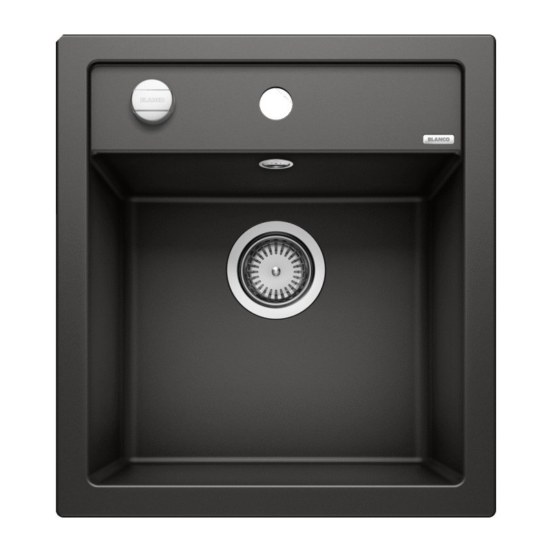 1525869 PRONTA CONSEGNA - Blanco Lavello una vasca DALAGO 45 1525869 finitura nero da 46.5x51 cm - Sopratop - PROMOZIONE ATTIVA FINO AL 10/09