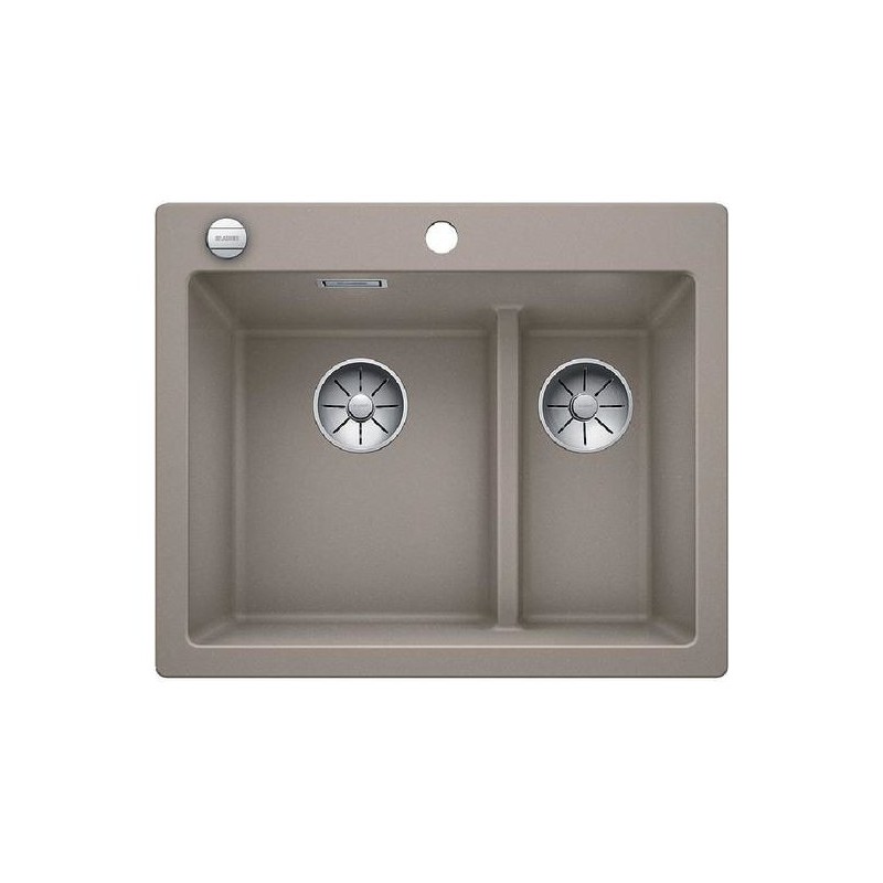 1521696 Fregadero Blanco de un seno izquierdo con lavabo PLEON 6 Split 1521696 acabado trufa 61,5x51 cm - Sobre encimera