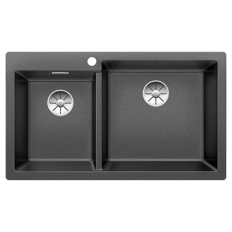 1523057 Évier double bac Blanco PLEON 9 1518345, finition anthracite, 86 x 50 cm - À poser