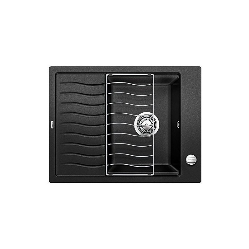 1520989 Évier Blanco à une cuve avec égouttoir ELON 45 S 1520989, finition anthracite, 65 x 50 cm - À poser