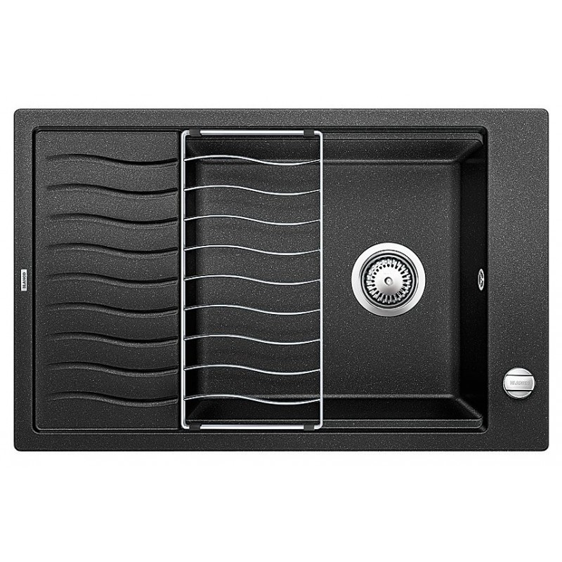 1524834 Blanco | Évier à une cuve avec égouttoir ELON XL 6 S 1518735 finition anthracite, 78 x 50 cm - À poser